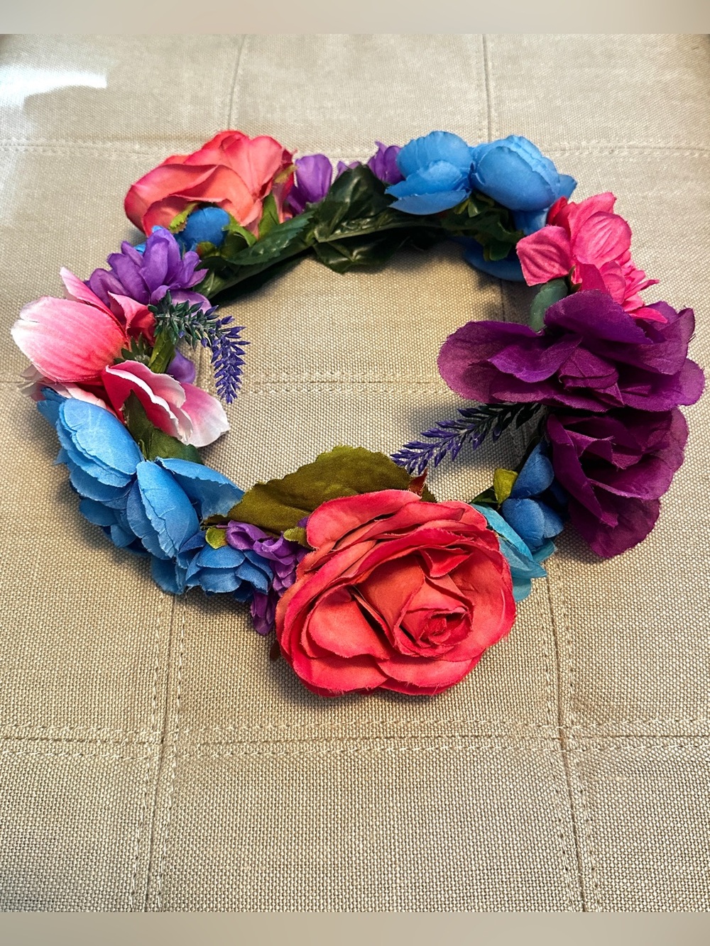 Handmade Multicolor Floral Crown Headband